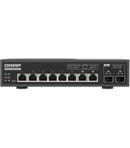 Amazon.co.jp: QNAP QSW-M1208-8C 10GbE マネージドスイッチ 8ポート